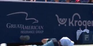 Sinner, il punto miracoloso dopo la caduta – Video