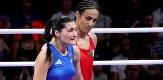 Imane Khelif scandalo, ma per altri motivi. Monti su Repubblica: “è donna che deve subire trattamenti medici per gareggiare”. ViPiù concorda Sul ring Angela Carini e l'algerina Imane Khelif (a destra)