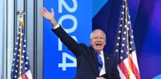 Tim Walz accetta la nomination a vice di Kamala Harris: “Onore della vita”