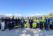 Retrone e bacino laminazione sul torrente Onte, sindaci di Vicenza, Altavilla, Creazzo e Sovizzo: «Partano lavori protezione da rischi alluvionali» Bacino di laminazione sul torrente Onte, sindaci Giacomo Possamai (Vicenza), Rossella Zatton (Altavilla Vicentina), Carmela Maresca (Creazzo) e Matteo Forlin (Sovizzo) con altri politici e personale protezione civile e Polizia locale