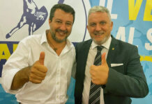 Centenaro (Lega – LV), caso Open Arms: “Totale solidarietà a Salvini” Matteo Salvini e Giulio Centenaro