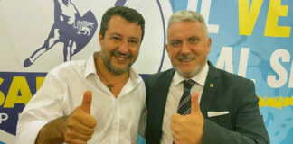 Centenaro (Lega – LV), caso Open Arms: “Totale solidarietà a Salvini” Matteo Salvini e Giulio Centenaro