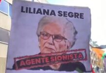 “Segre agente sionista”, a corteo pro Pal a Milano cartelli contro la senatrice a vita