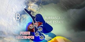 Burrasca di fine estate, fenomeni estremi e crollo termico burrasca
