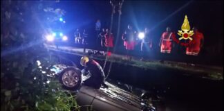Vigili del fuoco intervengono a Rosà: auto finisce rovesciata in un canale, conducente salvato da un giovane Vigili del fuoco intervengono a Rosà per auto finita ribaltata in un canale