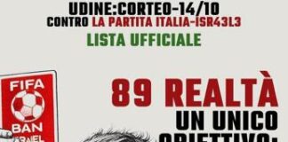 Allerta a Udine, corteo comitato per Palestina: “Unico obiettivo boicottare Israele”