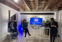 Elezioni USA 2024: Marilisa Palumbo (CorSera) e Giovanni Diamanti (Youtrend) ne hanno discusso a Vicenza con Martina Carone (Beyond) Elezioni USA 2024: da sx Giovanni Diamanti (Youtrend) e Marilisa Palumbo (CorSera) con Martina Carone (Beyond)