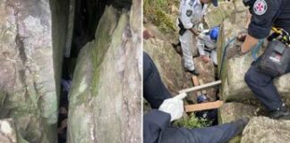 Tenta di recuperare il telefono ma rimane incastrata nelle rocce, salvata dopo 7 ore