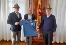 Bassano del Grappa, delegazione alpini Monte Grappa ricevuta dal sindaco Finco alpini bassano del grappa