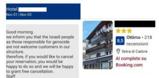 “Accusati di genocidio, turisti israeliani rifiutati da hotel di Belluno”: la denuncia