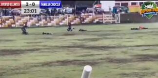 Fulmine sul campo di calcio, morto un giocatore in Perù