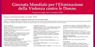 Vicenza celebra la Giornata Mondiale per l’eliminazione della violenza contro le donne con eventi e una marcia silenziosa Giornata mondiale per l'Eliminazione della Violenza contro le Donne