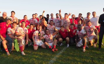 Coppa Italia, Rangers Rugby Vicenza domina a Parma: 35-7 all’Accademia FIR Rangers Rugby Vicenza vince ed esulta (Foto Alex Zonta)