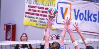 Serie B1 femminile, Volksbank Vicenza Volley trionfa in casa: netto 3-0 al Cortina Express Schiacciata della Volksbank Vicenza Volley (Foto Daniele Marangoni)