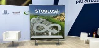 Sostenibilità, Steelosa: la panchina che racconta l’infinito riciclo dell’acciaio