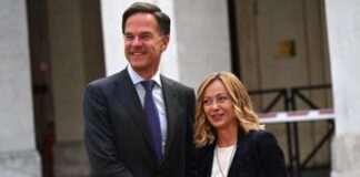 Ucraina, Meloni incontra Rutte: “Con Nato obiettivo comune è pace giusta”