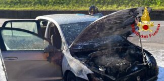 Arzignano. “C’è qualcosa che non va”: accosta, scende e l’auto prende fuoco Arzignano auto incendiata illesa la conducente