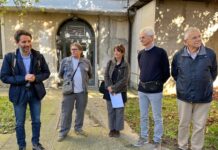 Parte il restauro del campanile di San Giuliano. Per la presenza del cantiere corsie più strette in corso Padova L'assessore Spiller al sopralluogo a San Giuliano