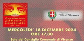 Elena Matteotti presenta “L’occhio del duce in casa Matteotti” di Alberto Vacca: alle ore 17,30, presso la Sala del Consiglio Comunale di Vicenza Elena Matteotti presenta "L'occhio del duce in casa Matteotti"