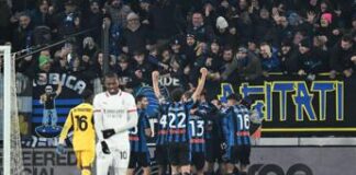 Atalanta-Milan 2-1, nerazzurri primi in classifica