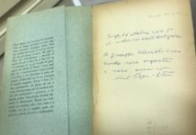 Giuseppe Mendicino consegna il Fondo Mario Rigoni Stern alla Bertoliana. L’Archivio degli scrittori vicentini del Novecento si arricchisce Dedica a Giuseppe Mendicino di Mario Rigoni Stern