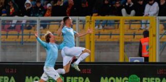 Lazio torna alla vittoria, 2-1 nel finale a Lecce