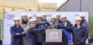 Fiera di Vicenza, la soddisfazione di Nardin e Possamai per la prima pietra del nuovo padiglione La posa della prima pietra del nuovo padiglione della fiera di vicenza