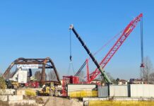 Varo del ponte di Secula martedì 10 dicembre alle ore 11: chiusura temporanea della passerella ciclopedonale Ponte di Secula in costruzione (dicembre 2024)