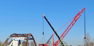 Varo del ponte di Secula martedì 10 dicembre alle ore 11: chiusura temporanea della passerella ciclopedonale Ponte di Secula in costruzione (dicembre 2024)