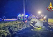 Cornedo Vicentino e Bassano del Grappa, Vigili del fuoco intervengono per due incidenti nella notte: cinque feriti e un’auto rovesciata Vigili del fuoco a Cornedo