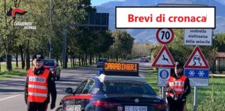 Attività dei Carabinieri di Schio. Un arresto per “codice rosso” e due denunciati per furti con destrezza brevi di cronaca dai Carabinieri di Schio