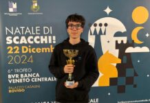Il vicentino Alberto Celadon vince il torneo “Natale di Scacchi a Rovigo” e si aggiudica il 6° trofeo BVR Banca Veneto Centrale natale scacchi