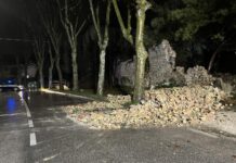 Maltempo Vicenza, piogge in attenuazione e situazione in via di miglioramento Muro perimetrale parzialmente crollato della Chiesa di San Giorgio in Gogna maltempo vicenza