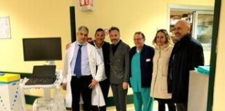 Donato ecografo alla Terapia intensiva ‘Shock e trauma’ del San Camillo Roma
