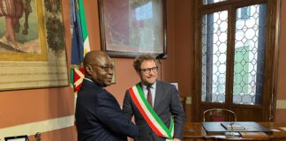 Delegazione congolese, in città per Vicenzaoro January, fa visita a Palazzo Trissino Il sindaco Possamai e il vice Ministro della Repubblica Democratica del Congo Godard