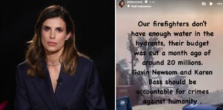 Los Angeles brucia, il dolore di Elisabetta Canalis: “Il mio cuore è lì”. L’attacco al sindaco