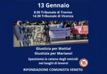 Rifondazione Comunista Veneto: “In piazza a Treviso e Vicenza contro la catena infinita degli omicidi nei luoghi di lavoro” rifondazione comunista veneto