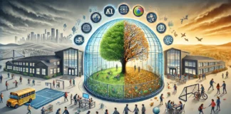 La scuola che verrà, Francesca Carli (direttivo nazionale PER – Azione): lavoriamoci partendo dai punti progettuali per la società Scuola futura per la società (immagine creata con l'Intelligenza Artificiale)