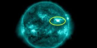 Una potente eruzione solare nella regione nord-occidentale del lato del Sole rivolto verso la Terra