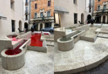 Tornata trasparente l’acqua della Fontana dei Bambini a Vicenza. Il sindaco Possamai: «Vandalismi vanno condannati» la fontana dei bambini ripulita dopo il vandalismo