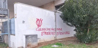 Scuola Calderari Vicenza: raid vandalico con scritte No Vax scuola calderari vicenza scritte no vax