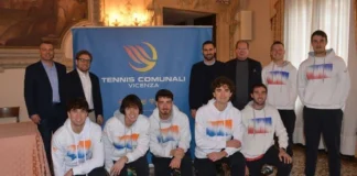 Tennis Comunali Vicenza conquista la serie A1: la squadra capitanata da Enrico Zen accolta a Palazzo Trissino tennis comunali vicenza