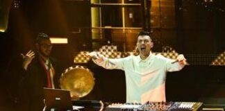 Sanremo 2025, Gabry Ponte apre la finale con la techno-tarantella