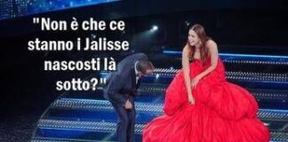 Sanremo in uno scatto, la gonna di Miriam Leone e i Jalisse: la vignetta di Osho