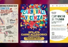 Carnevale a Vicenza, sfilata dei carri e iniziative nelle piazze: ecco quando e dove carnevale vicenza