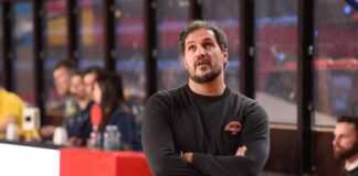 Basket maschile serie B: Civitus Vicenza cede 79-65 nello scontro diretto con la Virtus Imola. Ghirelli al PalaRuggi ruggisce… con gli arbitri Ghirelli (Civitus Vicenza) imbufalito con arbitri a Imola