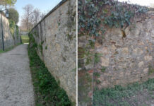 Vicenza. Muro perimetrale inclinato e crepe: stradella Valmarana chiusa al transito pedonale stradella valmarana chiusa per muro inclinato e crepa