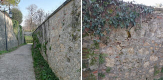 Vicenza. Muro perimetrale inclinato e crepe: stradella Valmarana chiusa al transito pedonale stradella valmarana chiusa per muro inclinato e crepa