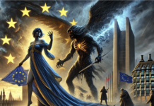 Trump umilia Zelensky, partnership USA – Vecchio continente distrutta. “O si fa l’Europa o si muore”, anche per Vicenza davanti alle sue basi Europa tradita e minacciata (immagine generata con l'AI)