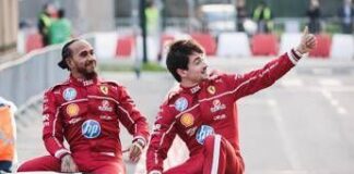 Ferrari, festa rossa a Milano. Hamilton: “Io e Leclerc lotteremo per il Mondiale” – Video